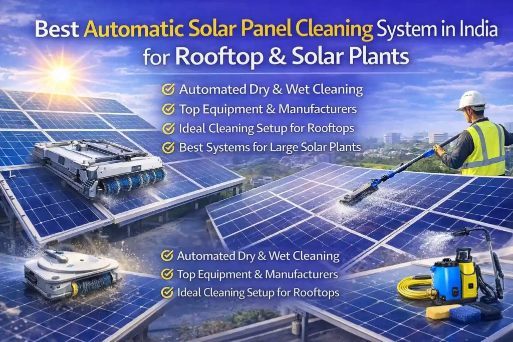Best Automatic Solar Panel Cleaning System in India for Rooftop & Solar Plants