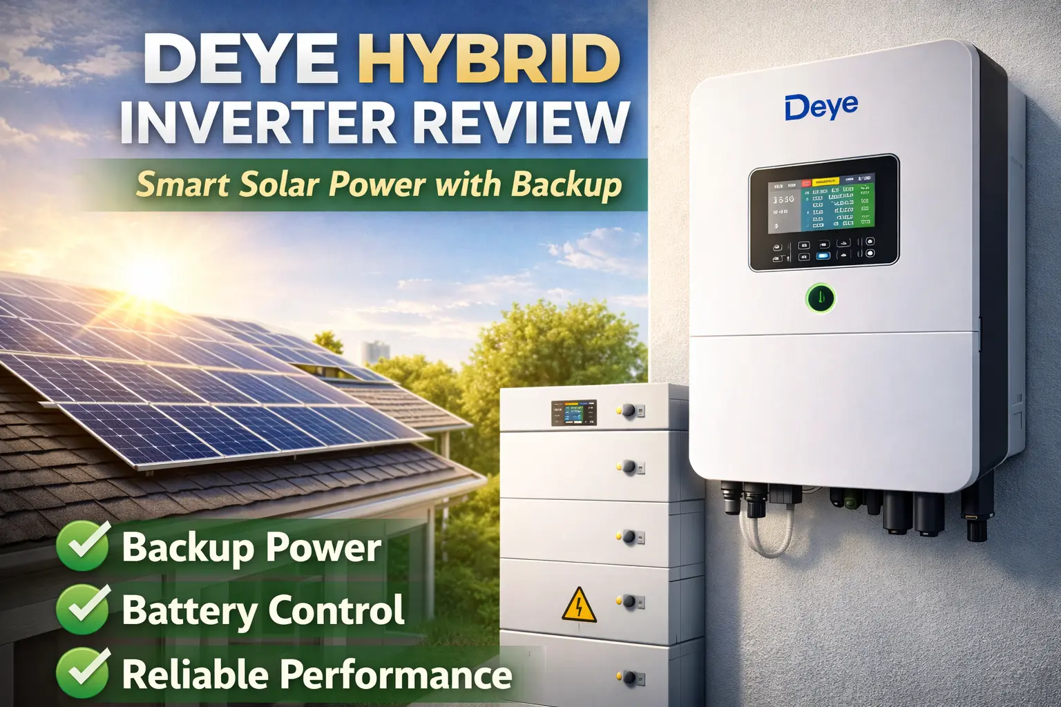 Deye Hybrid Inverter Review Smart Solar Power with Backup, Control, and Reliability