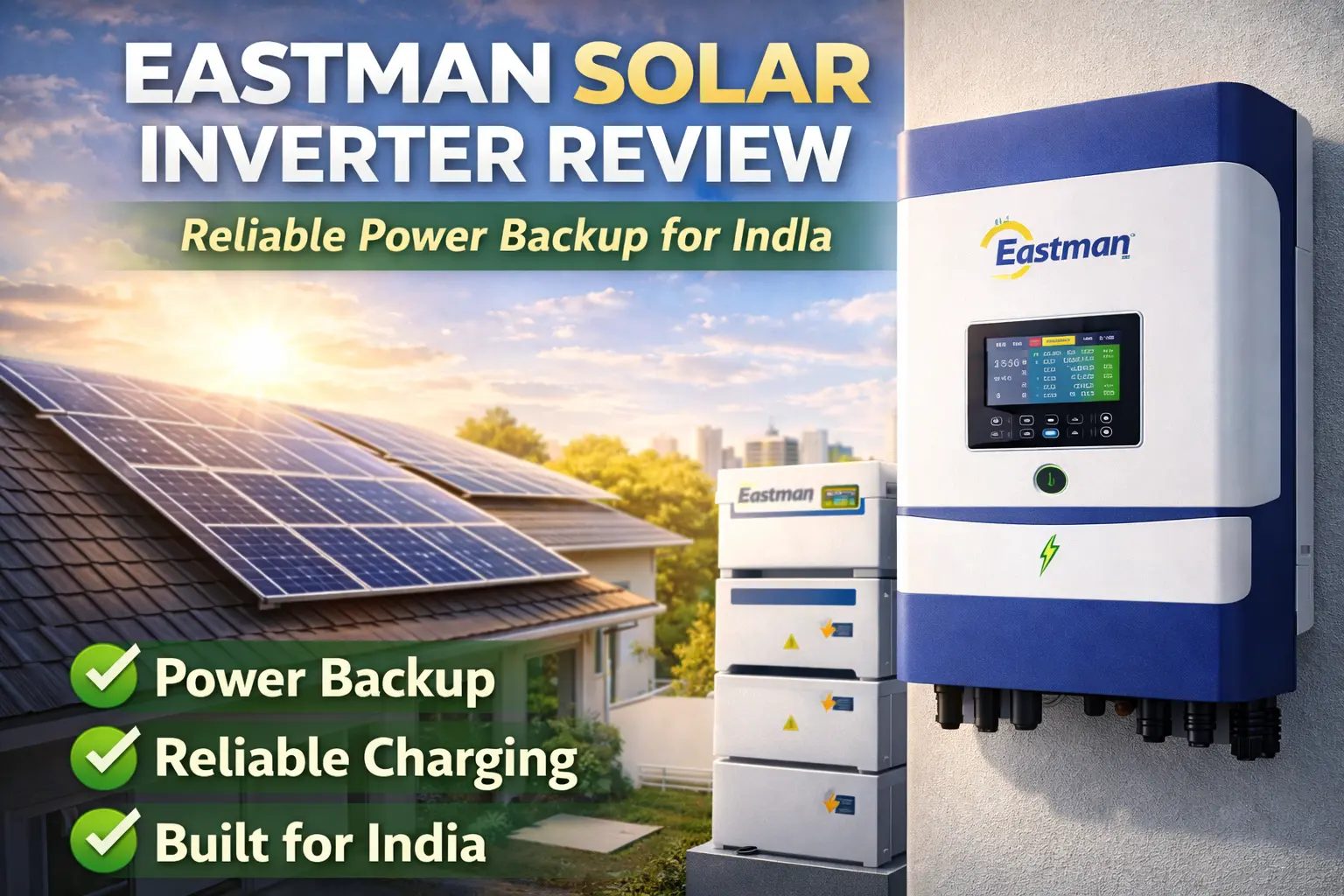 Eastman Solar Inverter Review Reliable Power Backup Built for Real Indian Conditions
