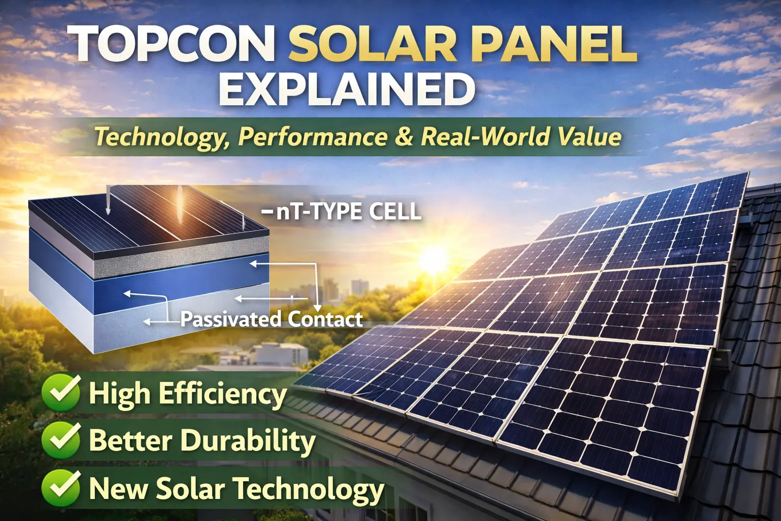 TOPCon Solar Panel Explained Technology, Performance, and Real World Value