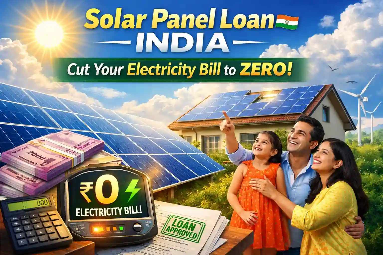 Solar Panel Loan India Cut Your Electricity Bill to Zero